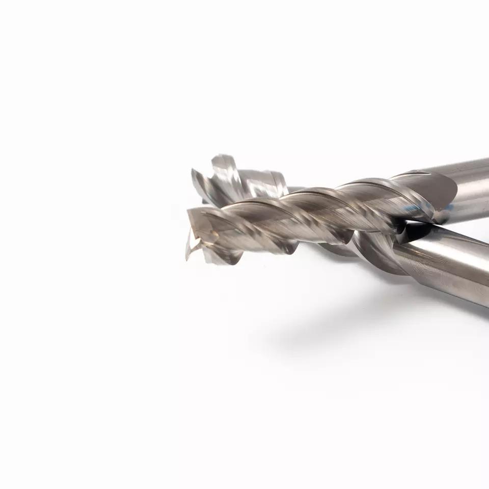 Kundenspezifischer unbeschichteter HRC45-Fräs-CNC-Werkzeuge Hartmetall-Schaftfräser für die Bearbeitung von Aluminium